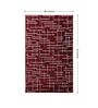 Maroon Geometrical Polyester 4 ft X 6 ft Machine Made Carpet