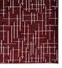 Maroon Geometrical Polyester 4 ft X 6 ft Machine Made Carpet
