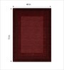 Maroon Geometrical Wool 4 ft x 6 ft Hand Tufted Carpet