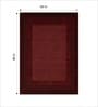 Maroon Geometrical Wool 5 ft x 7 ft Hand Tufted Carpet