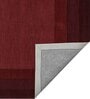 Maroon Geometrical Wool 5 ft x 7 ft Hand Tufted Carpet