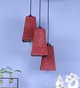 Incyy Maroon Cloth Cluster Hanging Light