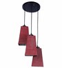 Incyy Maroon Cloth Cluster Hanging Light