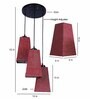 Incyy Maroon Cloth Cluster Hanging Light