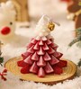 Maroon Honey Scented Christmas Tree Candle