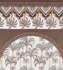 Brown Floral 120 TC Cotton Queen Sized Bedsheet with 2 Pillow Cover