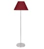 Maroon Jute Conical Shade Steel Floor Lamp Steel Base
