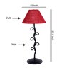 Maroon Jute Abstract Table lamp