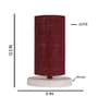 Maroon Jute table lamp with White wood base -14
