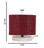 Maroon Jute table lamp with White wood base9