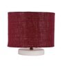 Maroon Jute table lamp with White wood base9