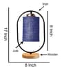 Maroon Jute Table Lamp With Wood Base