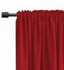 Maroon lightweight Satin Solids 7ft Light Filtering Rod Pocket Door Curtains (2 Pcs)