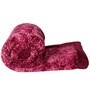 Maroon Abstract Microfiber 300 GSM Heavy Winter Reversible Double Bed Comforter