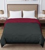 Maroon Microfiber 200 GSM Double Bed Reversible Comforter