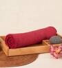 Maroon Microfiber Solid 400 GSM 3 Pcs Bath Towels 