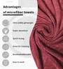 Maroon Microfiber Solid 450 GSM Bath Towel