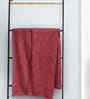 Maroon Microfiber Solid 450 GSM Bath Towel