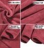 Maroon Microfiber Solid 450 GSM Hand Towel (Set of 2)