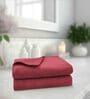 Maroon Microfiber Solid 450 GSM Hand Towel (Set of 2)