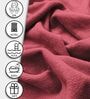 Maroon Microfiber Solid 450 GSM Hand Towel (Set of 2)