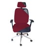 Maroon Office Polyester Blend Solid 17x16 Inches Chair Covers  (1 piece)