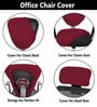 Maroon Office Polyester Blend Solid 17x16 Inches Chair Covers  (1 piece)