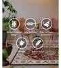 Maroon Persian Polypropylene 5 ft x 7 ft Machine Made Carpet