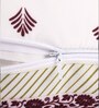 Maroon Polycotton Floral 24x24 inches Cushion Covers (Pack of 2)
