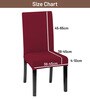 Maroon Polycotton Solid 14x18 Inches Chair Covers  (1 piece)