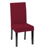 Maroon Polycotton Solid 14x18 Inches Chair Covers  (1 piece)