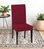Maroon Polycotton Solid 14x18 Inches Chair Covers  (1 piece)
