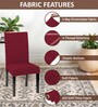 Maroon Polycotton Solid 14x18 Inches Chair Covers  (1 piece)