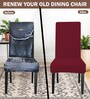 Maroon Polycotton Solid 14x18 Inches Chair Covers  (1 piece)