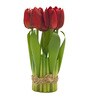 Maroon Polyester Decorative Tulip Bunch Artificial Flowers