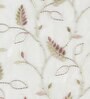 Maroon Floral Polyester 7 Ft Sheer Eyelet Door Curtain