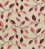 Maroon Floral Polyester 7 Ft Sheer Eyelet Door Curtain