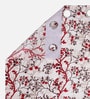 Maroon Polyester Floral Light Filtering Eyelet 9 Feet Door Curtains (2 Pc)