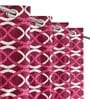 Maroon Abstract Polyester 9 Ft Semisheer Eyelet Door Curtains (Set of 2)