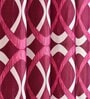 Maroon Abstract Polyester 9 Ft Semisheer Eyelet Door Curtains (Set of 2)