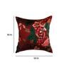 Maroon Floral Fabric 16 x 16 Inch Cushion Cover