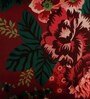 Maroon Floral Fabric 16 x 16 Inch Cushion Cover