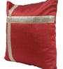 Maroon Polyester Geometric 40x40 inches Cushion Covers Set of 5