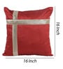 Maroon Polyester Geometric 40x40 inches Cushion Covers Set of 5