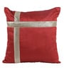 Maroon Polyester Geometric 40x40 inches Cushion Covers Set of 5