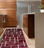 Maroon Polyester Geometric 55 x 22 Inches Runner