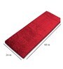 Maroon Polyester 24 x 60 Inches Machine Made Floor Runner