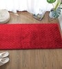 Maroon Polyester 24 x 60 Inches Machine Made Floor Runner