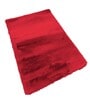 Maroon Solid Polyester 3 ft x 5 ft Machine Made Carpet