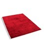 Maroon Solid Polyester 3 ft x 5 ft Machine Made Carpet